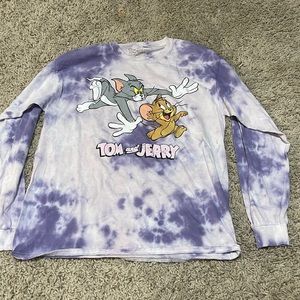 Tom and Jerry purple tie for long sleeve shirt